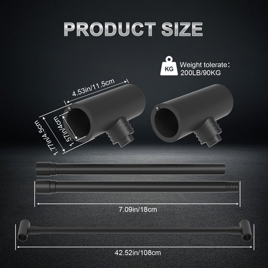 YCZCJJ Dumbbell Barbell Converter Bar, Barbell for Dumbbells Attachment Adjustable Weight up to 200Lb, Home Fitness Uses Dumbbell to Barbell Converter