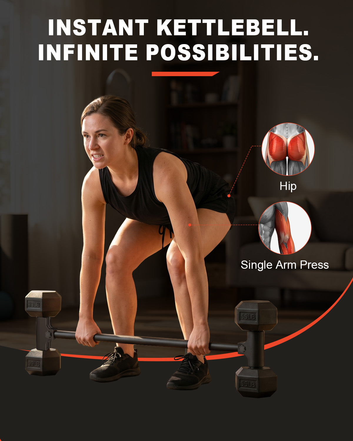 YCZCJJ Dumbbell Barbell Converter Bar, Barbell for Dumbbells Attachment Adjustable Weight up to 200Lb, Home Fitness Uses Dumbbell to Barbell Converter